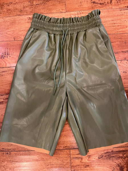 Leather BerMuda Shorts